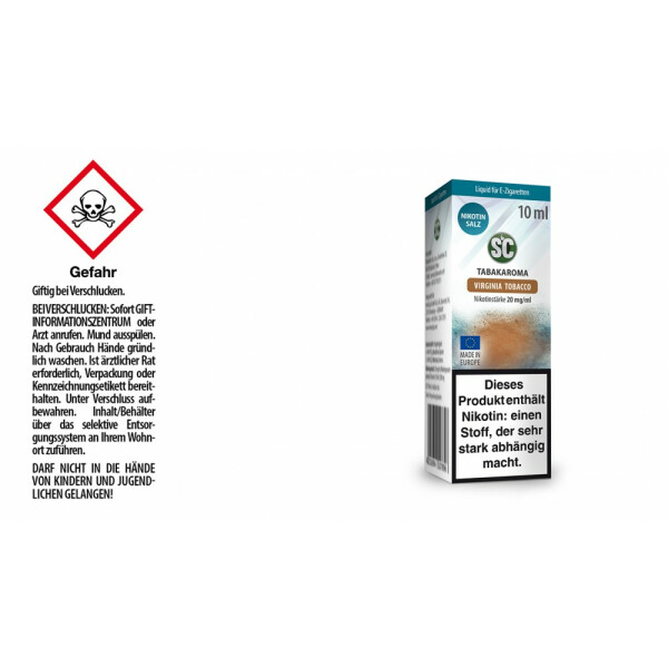SC - Virginia Tobacco - E-Zigaretten Nikotinsalz Liquid 20 mg/ml