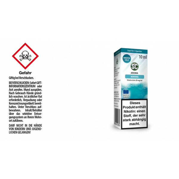 SC - Menthol - E-Zigaretten Nikotinsalz Liquid 20 mg/ml