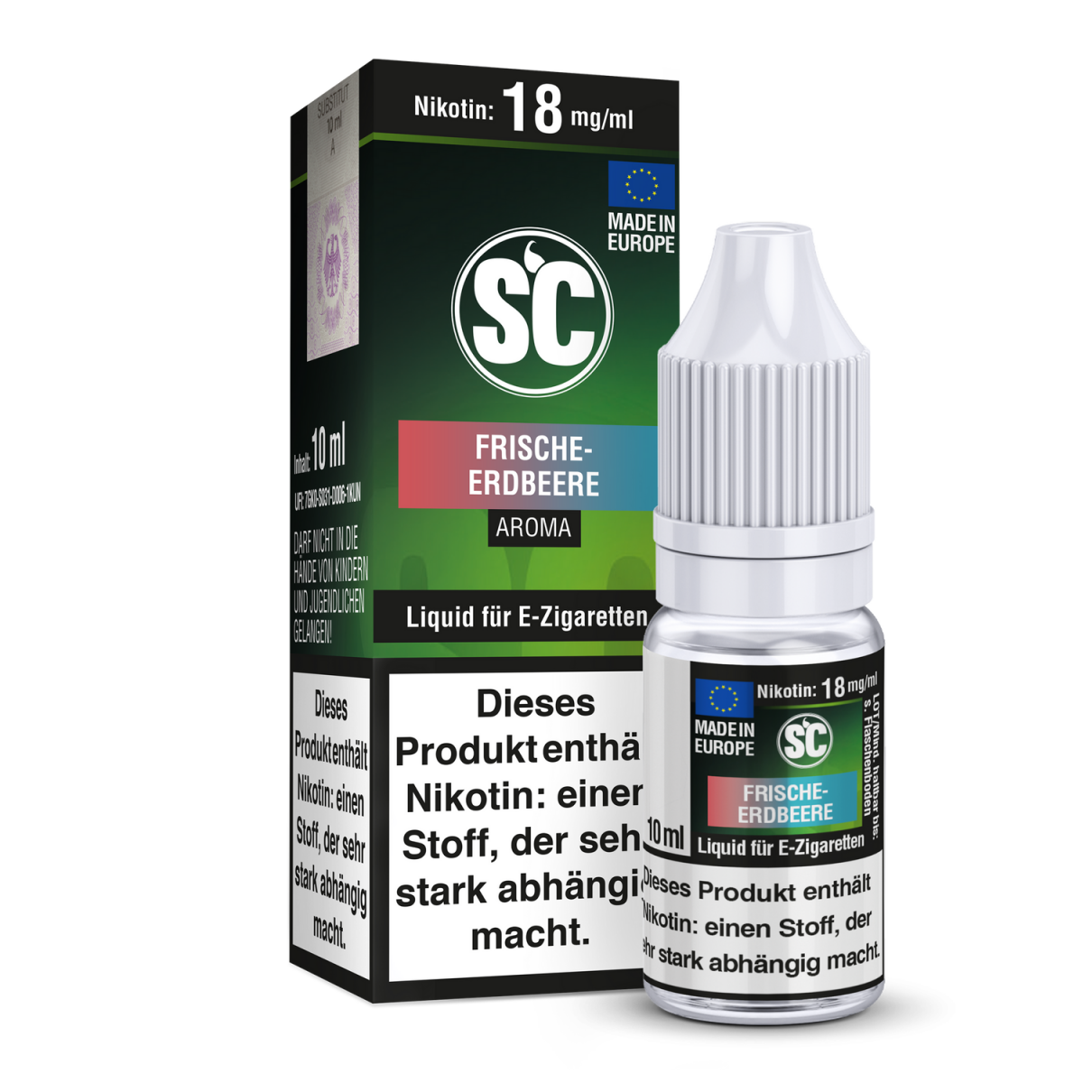 Frische Erdbeere E-Zigaretten Liquid 0mg/ml