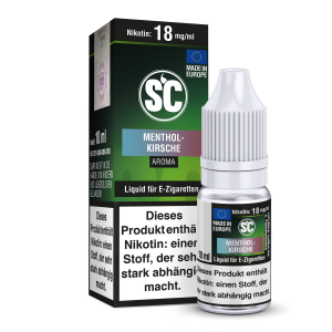 Menthol-Kirsche E-Zigaretten Liquid 0 mg/ml 10er Packung
