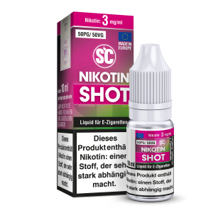 SC - 10ml Nikotin Shot 50PG/50VG 3 mg/ml 500er Karton