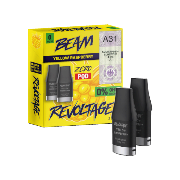 Revoltage - Beam Pod Yellow Raspberry 0 mg/ml (2 Stück pro Packung) 10er Packung