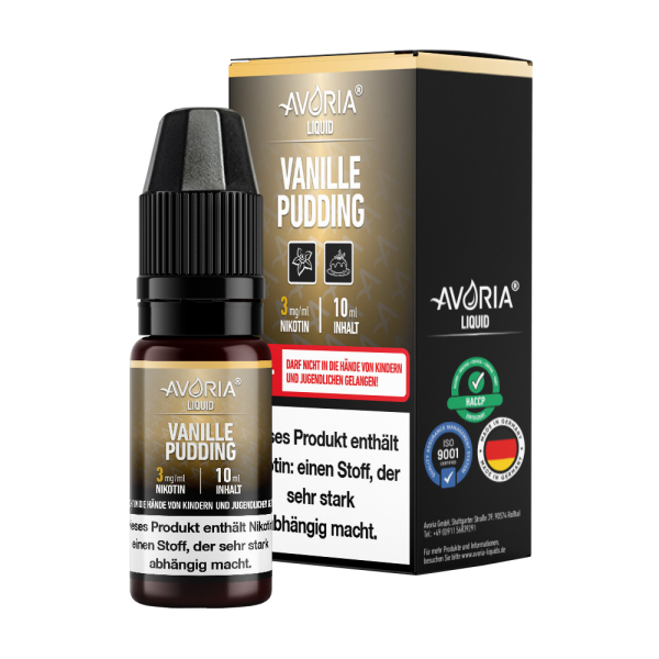Avoria - Vanillepudding E-Zigaretten Liquid 3 mg/ml 15er Packung