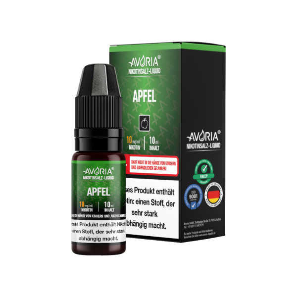 Avoria - Apfel - Nikotinsalz Liquid 10 mg/ml 15er Packung