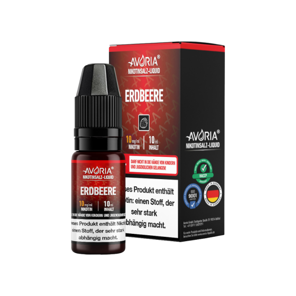 Avoria - Erdbeere - Nikotinsalz Liquid 10 mg/ml 15er Packung