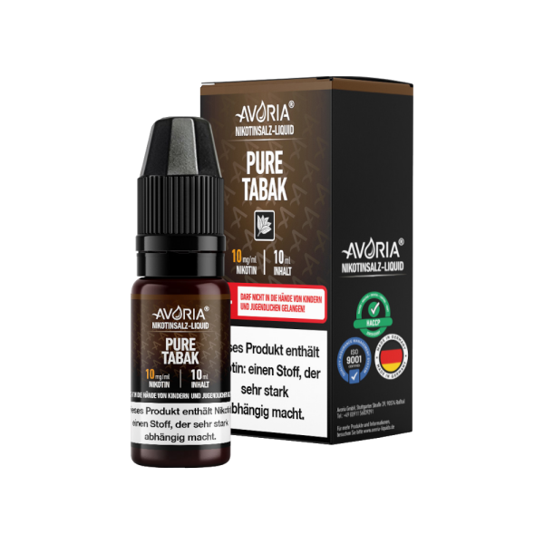 Avoria - Pure Tabak - Nikotinsalz Liquid 20 mg/ml 15er Packung