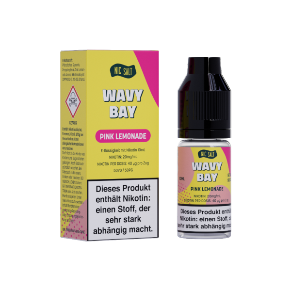 Wavy Bay - Pink Lemonade - Nikotinsalz Liquid 20 mg/ml 10er Packung