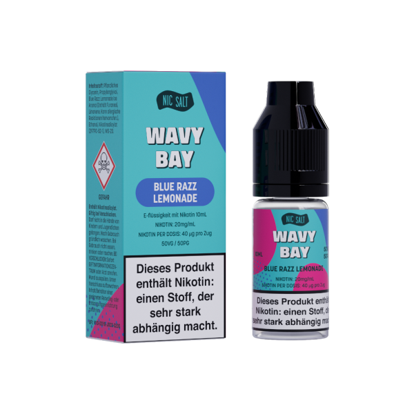 Wavy Bay - Blue Razz Lemonade - Nikotinsalz Liquid 20 mg/ml 5er Packung