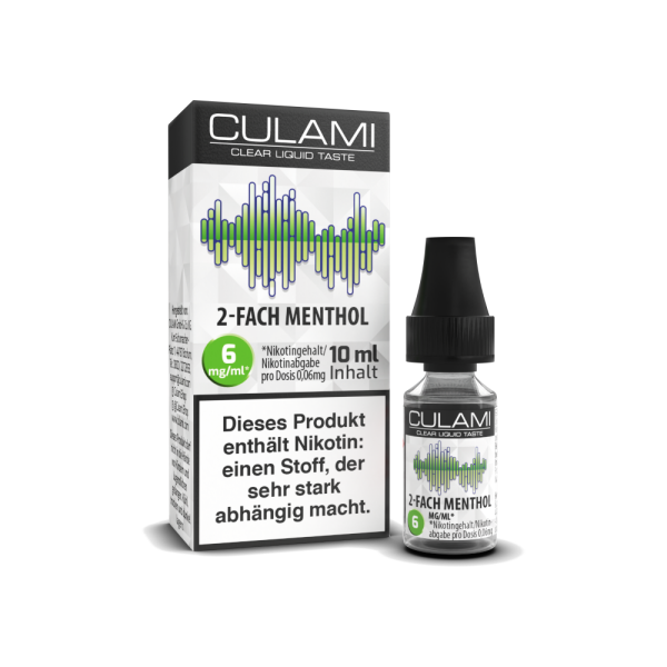 Culami - 2-Fach Menthol E-Zigaretten Liquid 6 mg/ml 5er Packung