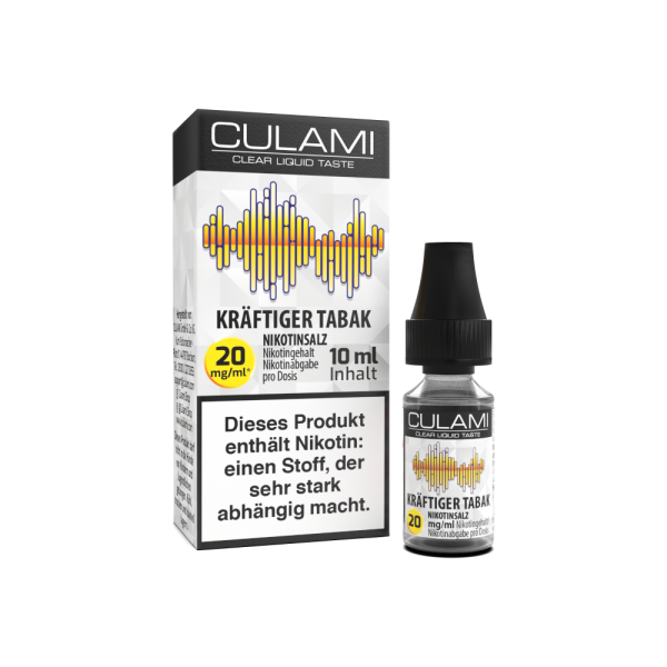 Culami - Kräftiger Tabak - Nikotinsalz Liquid 20 mg/ml 5er Packung