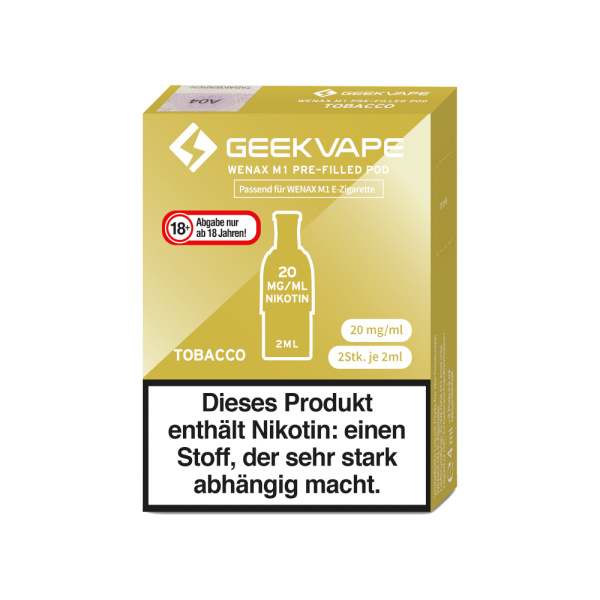 GeekVape - Wenax M1 Pod Tobacco 20 mg/ml (2 Stück pro Packung)