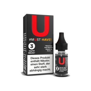 Must Have - U - E-Zigaretten Liquid 3 mg/ml 5er Packung