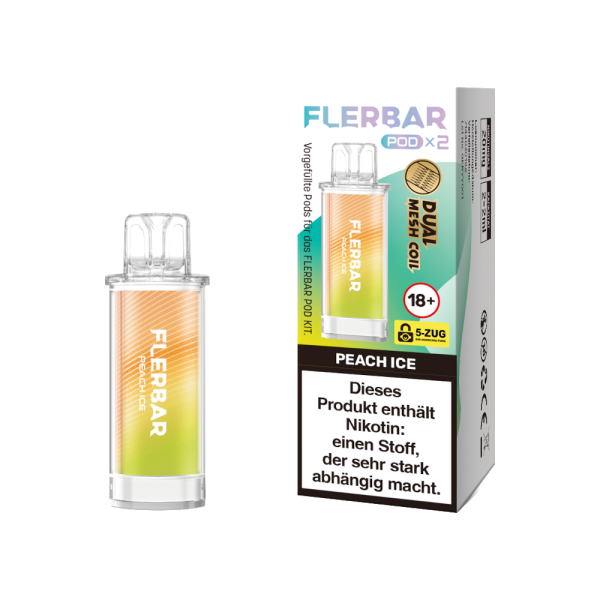 Flerbar - POD Peach lce 20 mg/ml (2 Stück pro Packung)