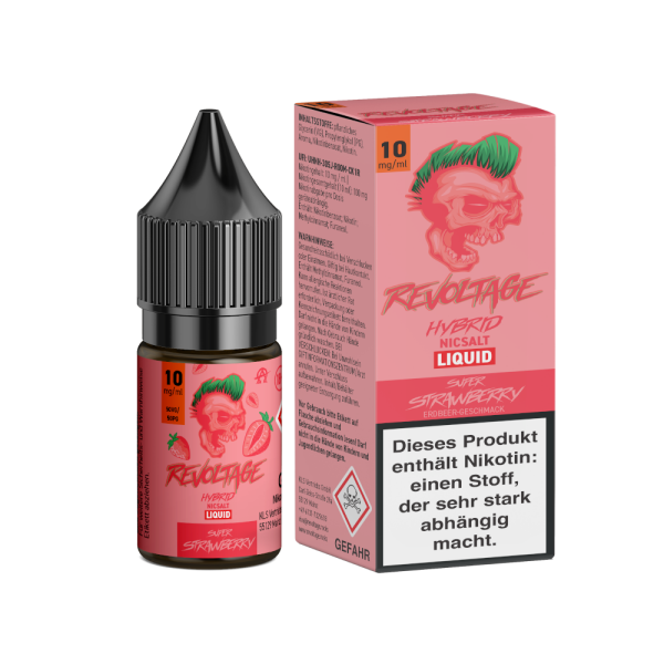 Revoltage - Super Strawberry - Hybrid Nikotinsalz Liquid 10 mg/ml 15er Packung
