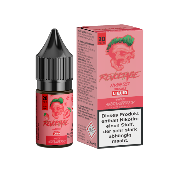 Revoltage - Super Strawberry - Hybrid Nikotinsalz Liquid 20 mg/ml 15er Packung